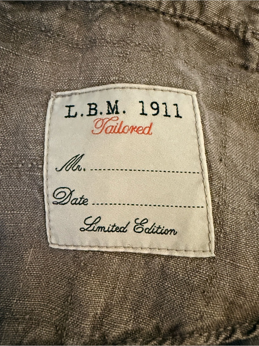 L.B.M. 1911 Distressed Linen Blend Waistcoat Vest Grey Mens IT 50 R US L slim - Picture 2 of 9